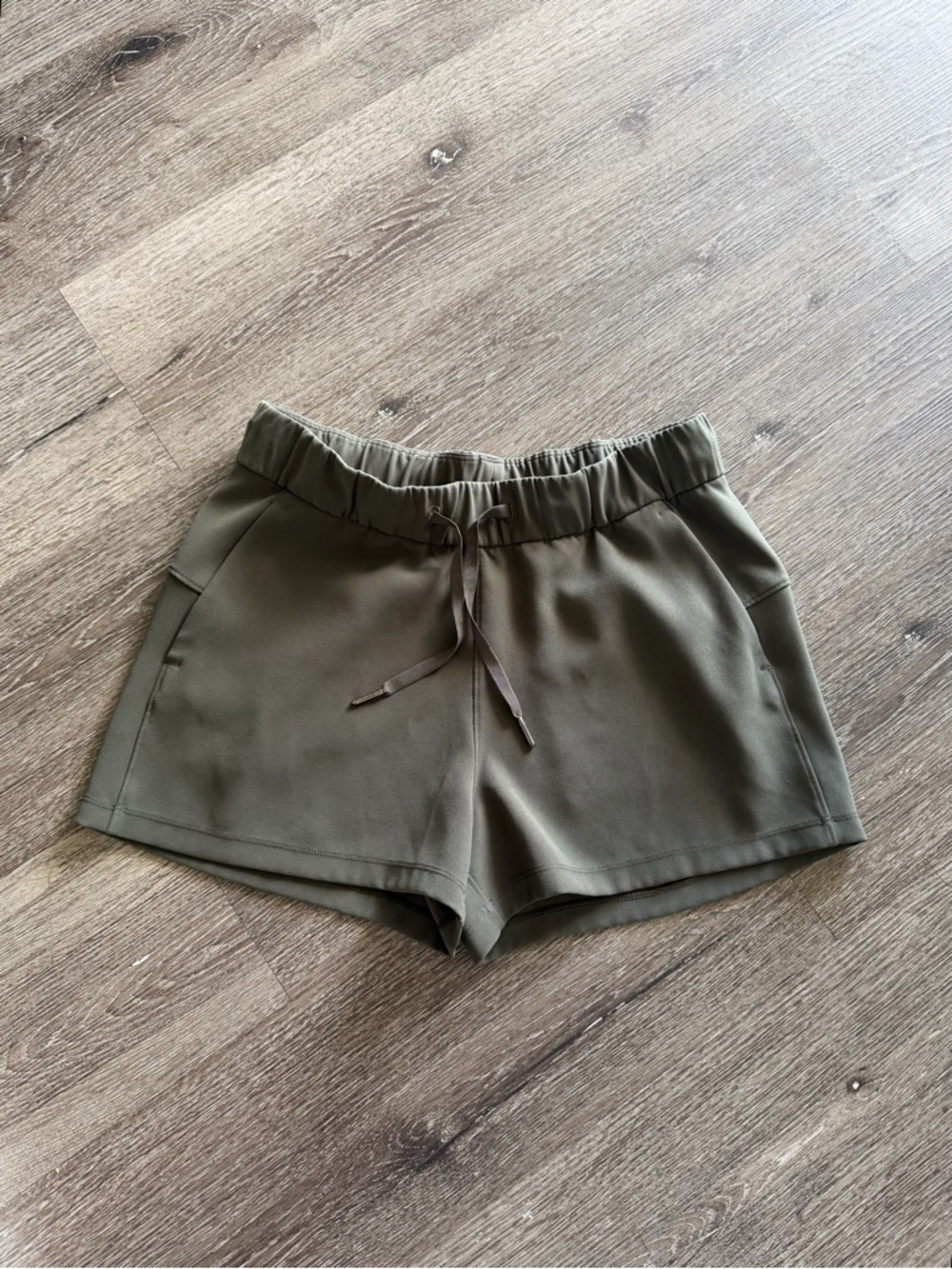 lululemon athletica Olive Green Athletic Drawstring Shorts